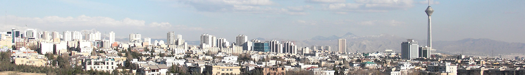 Vue panoramique de Téhéran, 2012.