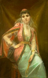 La Fiancée du Sultan, pastel d’Henriette de Téhéran, vers 1890.