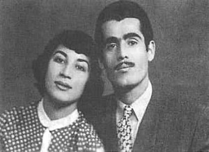 Forough Farrokhzad et son mari Parviz Shapour.