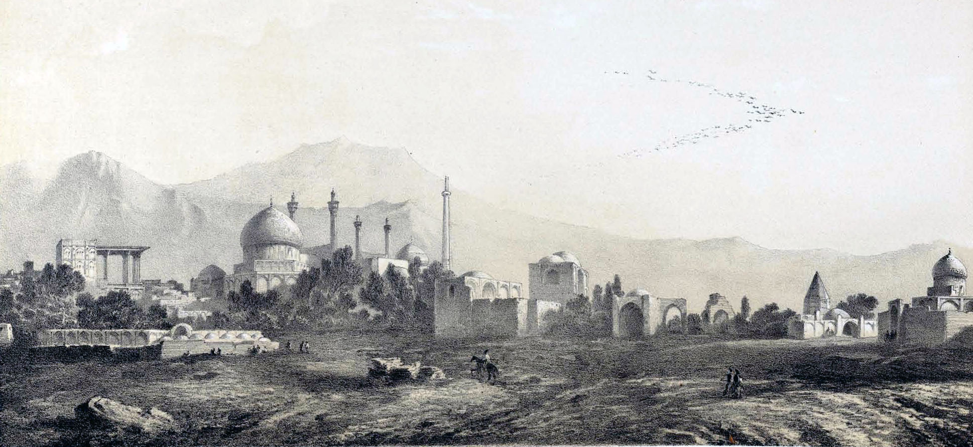 Vue d'Ispahan côté du sud (1840).