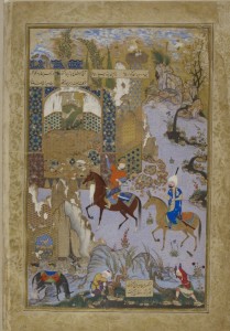 Miniature extraite du manuscrit Khamsa de Mazani