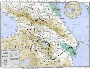 Modifications dues au traité de Golestan et les pertes territoriales de la Perse.