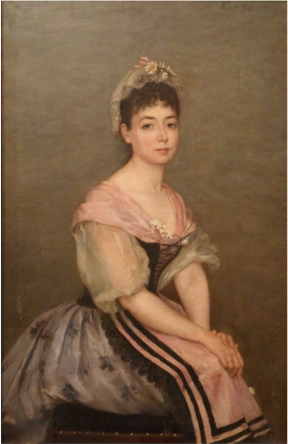 Autoportrait d'Henriette de Téhéran en Niçoise (?).
