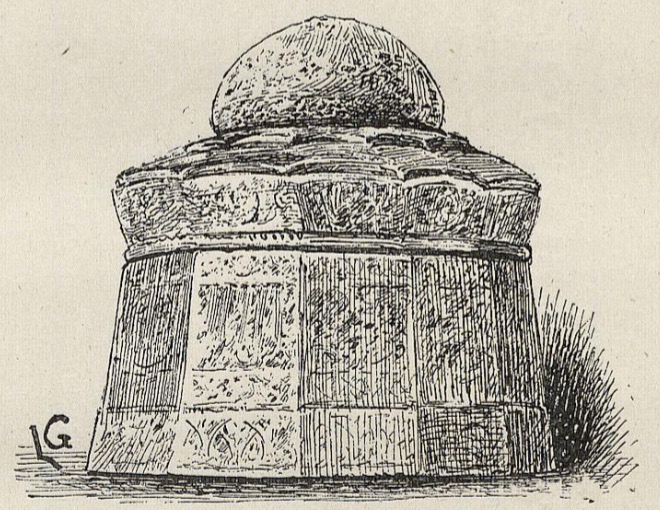 Vase coffret en bronze à incrustations d'or et d'argent. (Exposition Universelle de 1889.) Dessin de Lucien Laurent-Gsell.