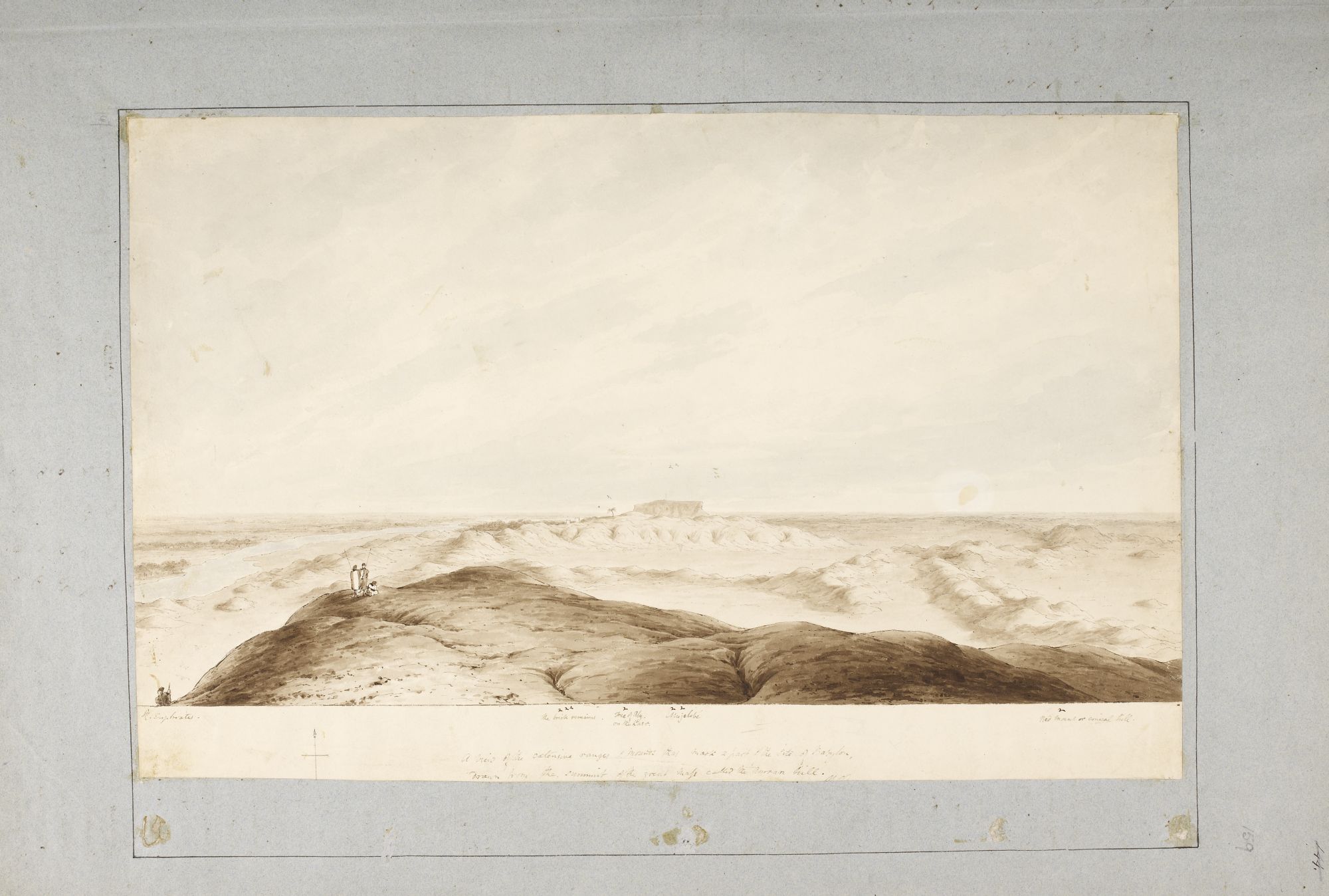 Panorama des ruines de Babylone. La célèbre ville est restée largement inconnue longtemps encore après la visite de Porter en 1818.