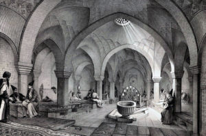 Les bains Khosro Agha en 1840.