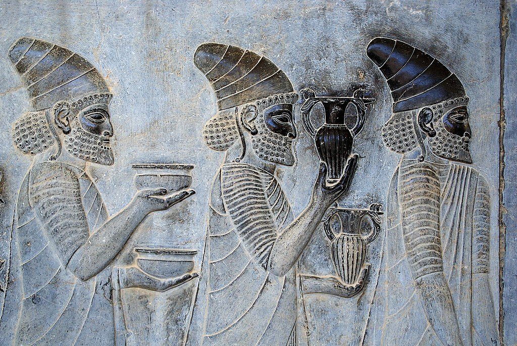 Détail d´un relief de la délégation Lydienne (Apadana, escalier Est) à Persépolis (Takht-e Jamshid).